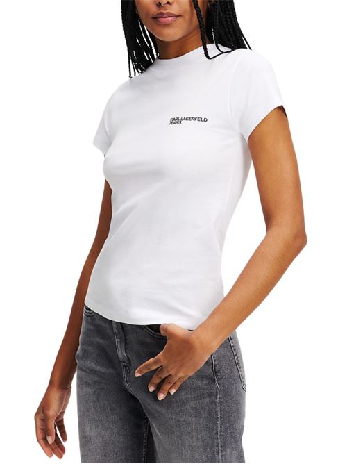 T-shirt bianca in cotone Karl Lagerfeld jeans | A1W17004100
